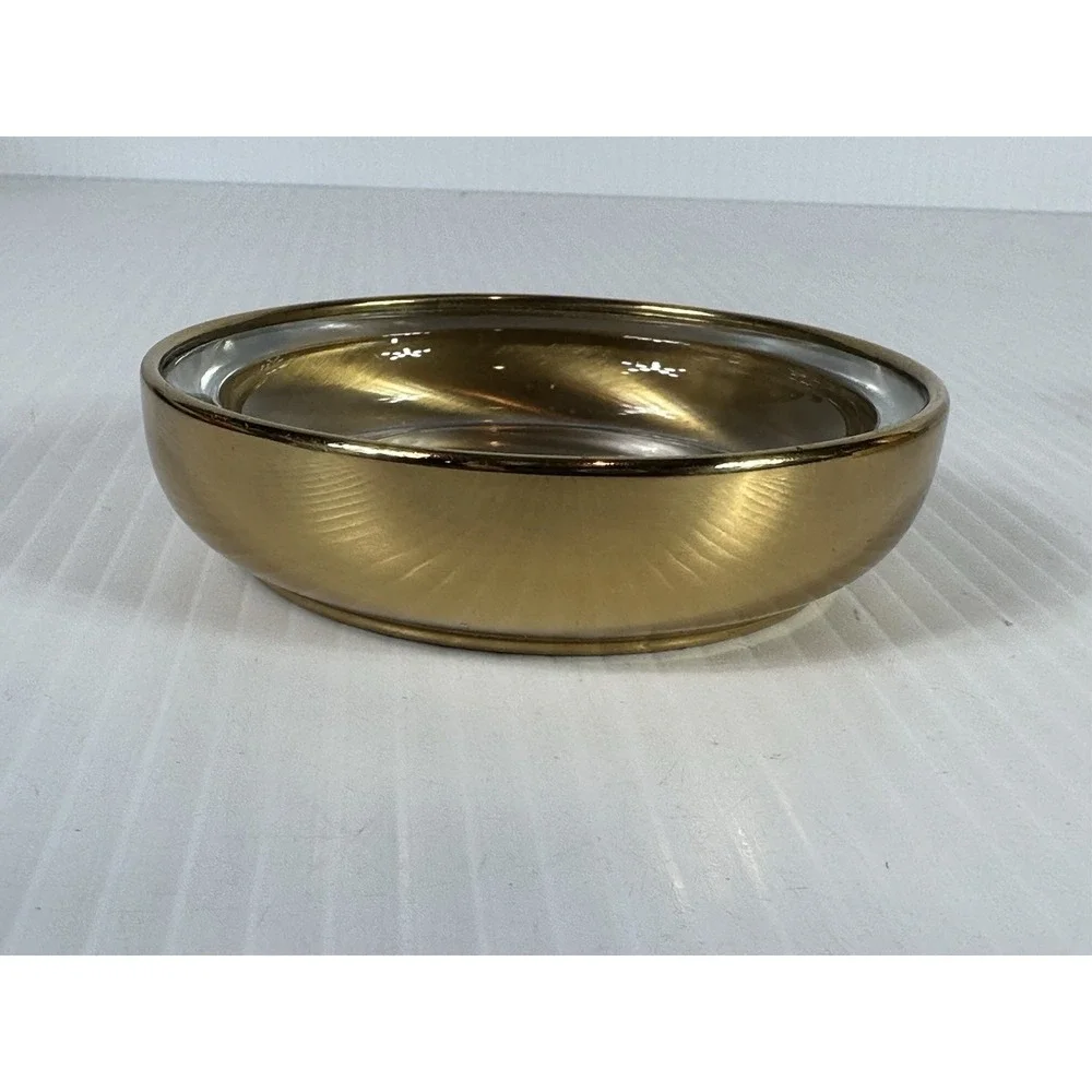 VTG BATES & KLINKE‎ Myles Standish Industrial Park Glass Brass Dish Original Box